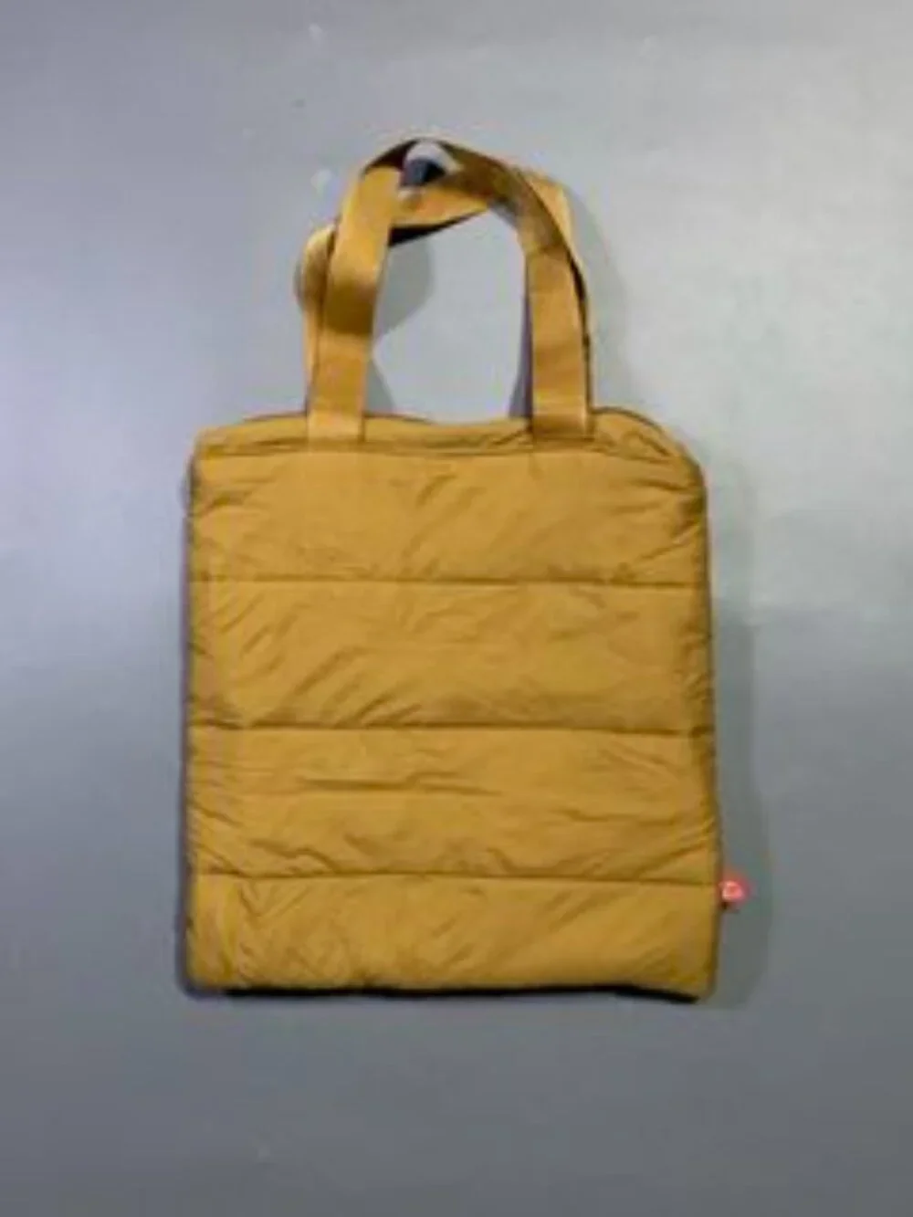 UNIQLO Puffer Tote Bag Brown Quilted Lightweight Shoulder Bag